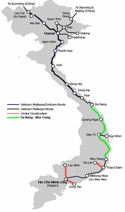 Danang - Nha Trang Route