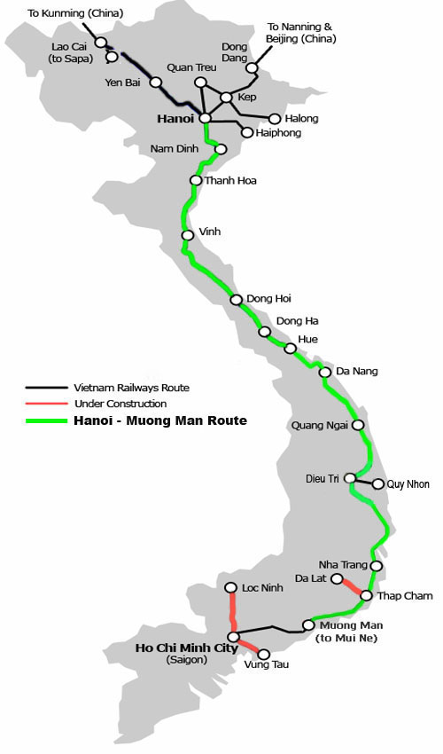 Muong Man - Hanoi Route