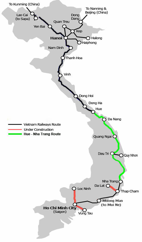 Hue - Nha Trang Route