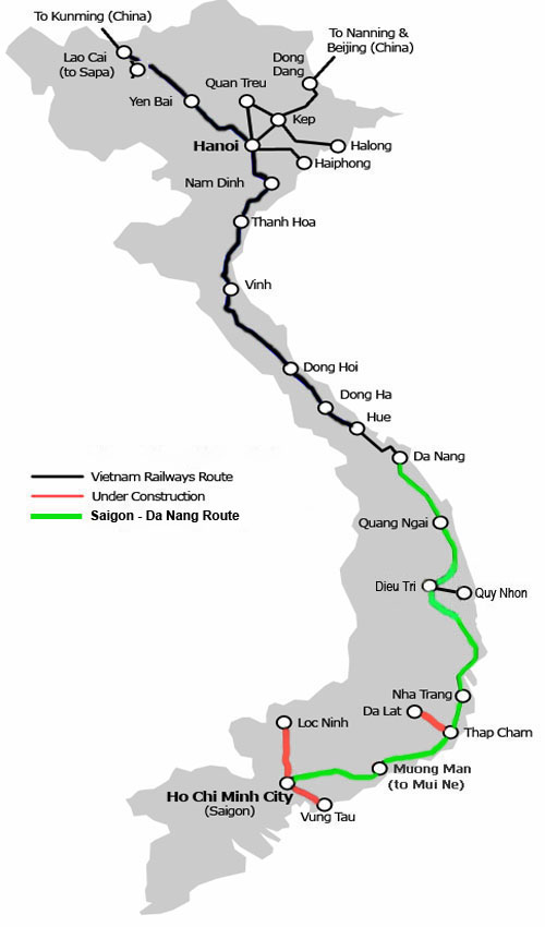 Danang - Ho Chi Minh City (Saigon) Route