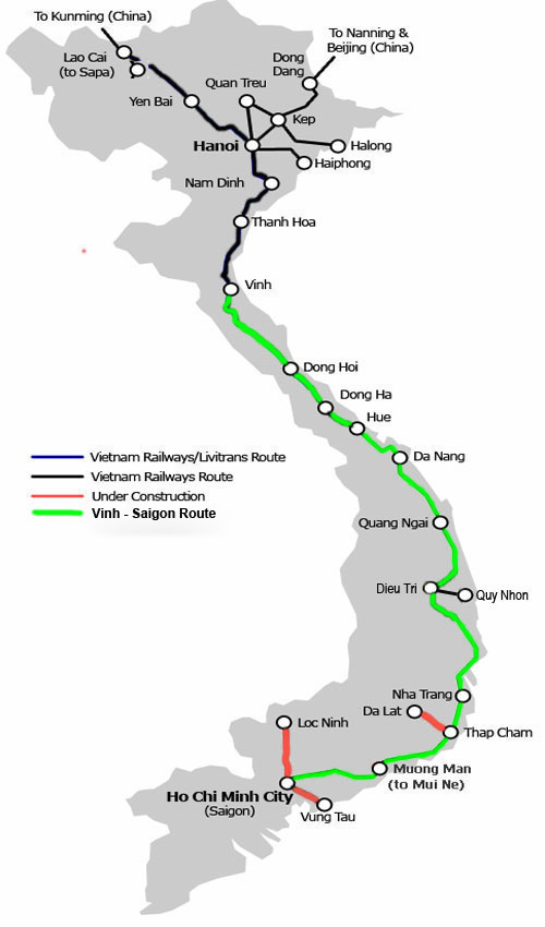 Vinh - Ho Chi Minh City (Saigon) Route